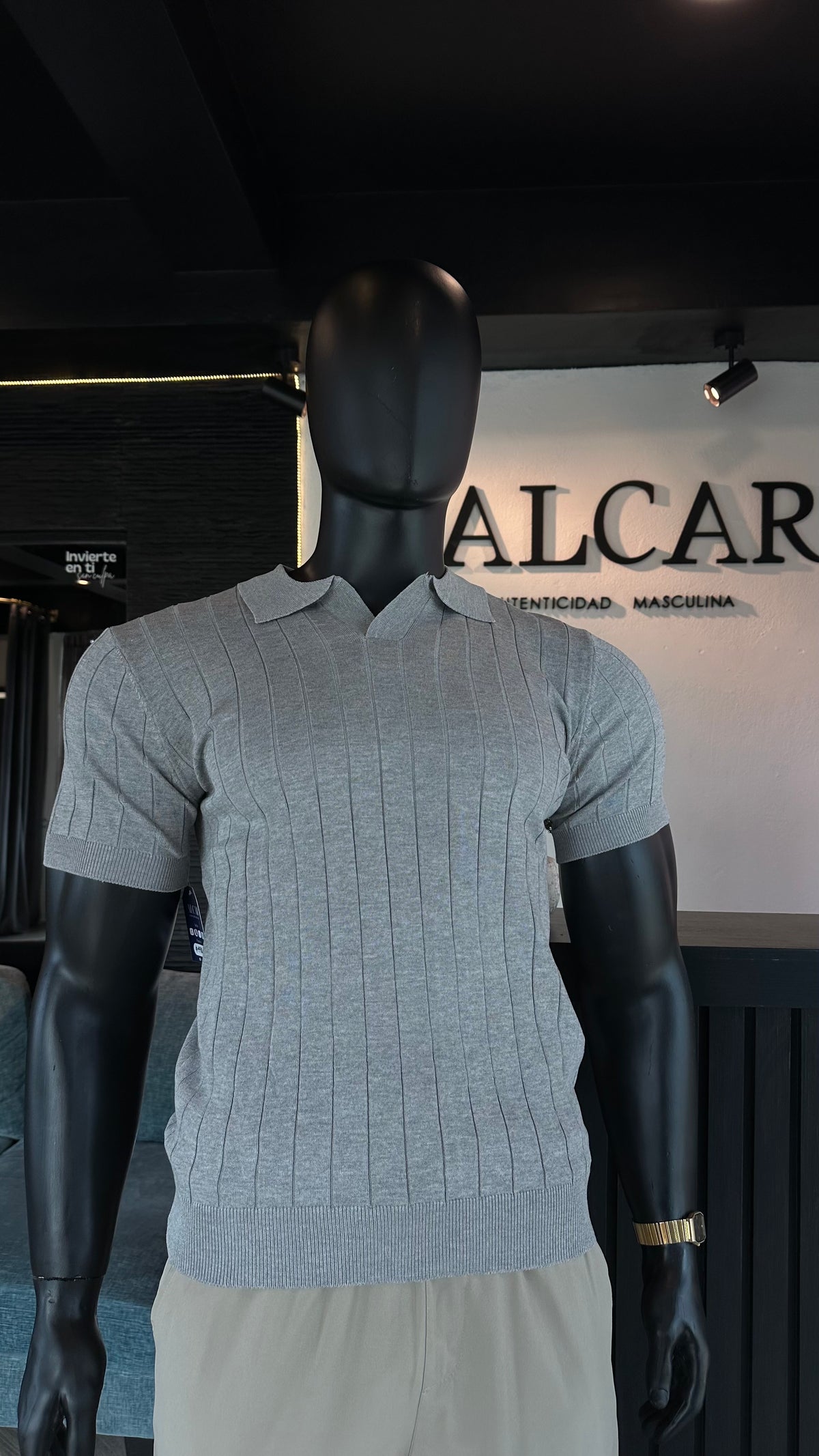 Camisa polo Gris