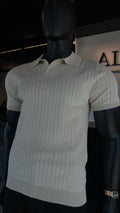 Polo acanalada beige