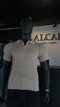 Polo acanalada beige