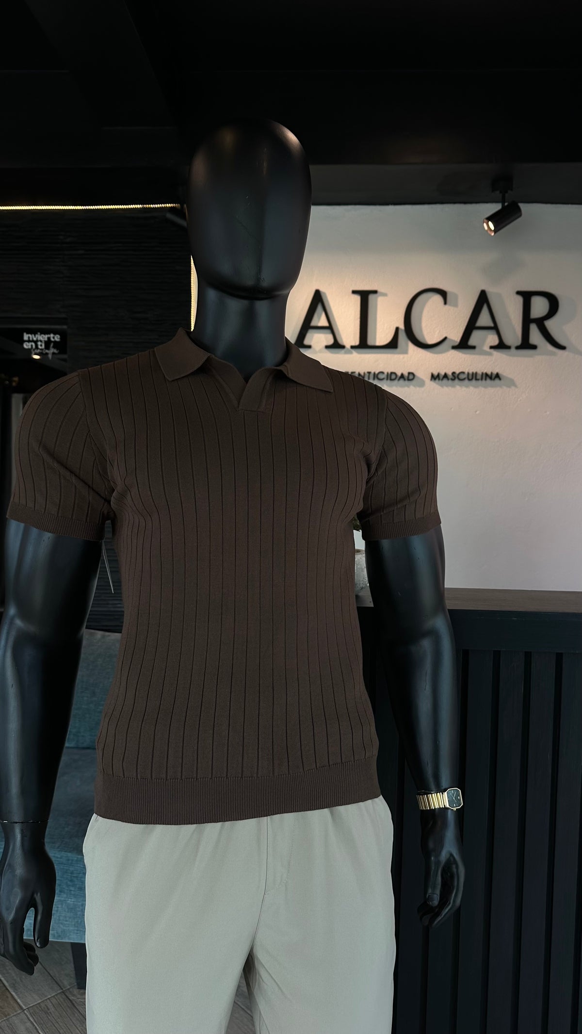 Camisa polo cafe