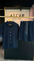 Conjunto Mónaco azul marino ( camisa+short)
