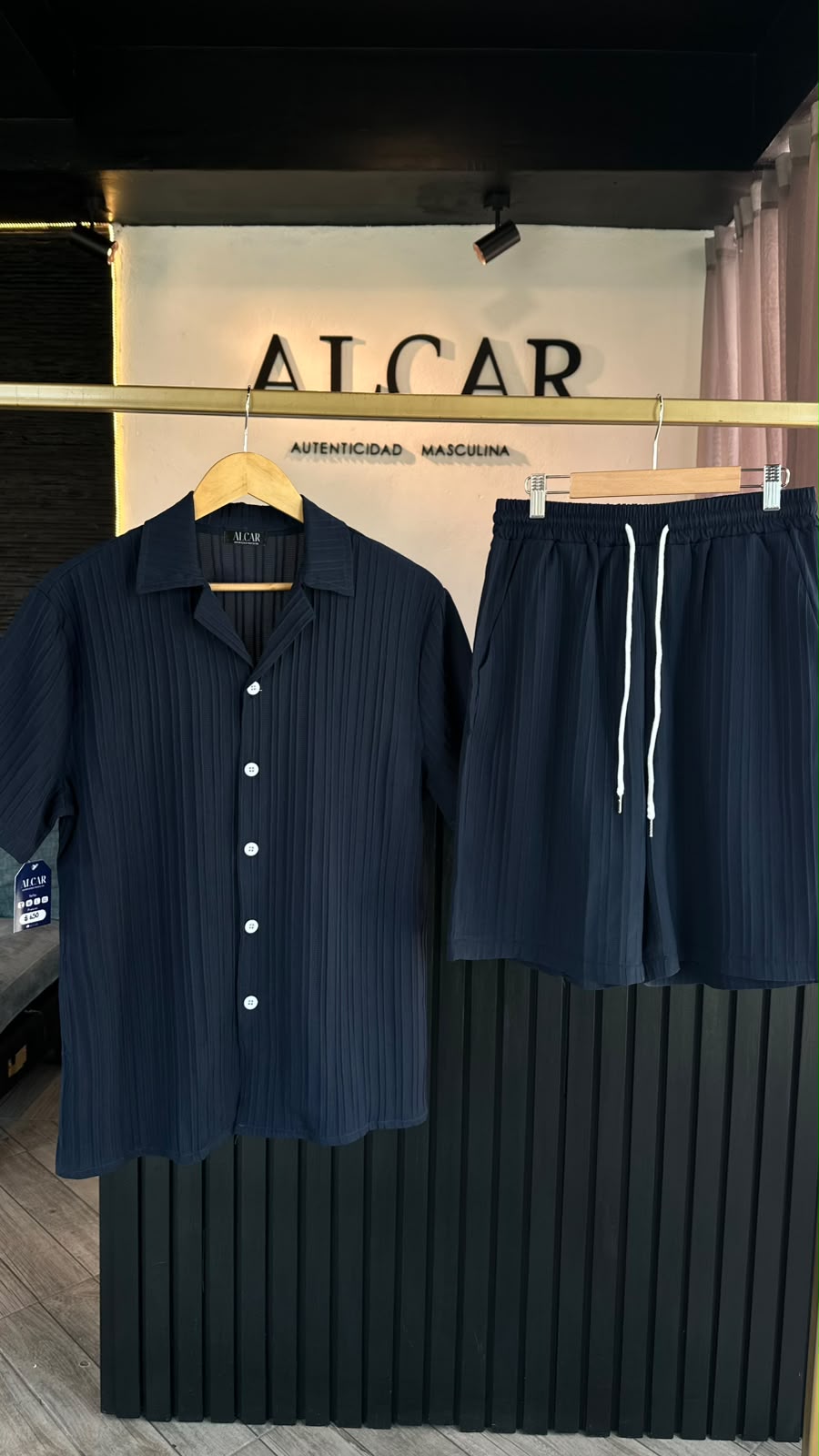 Conjunto Mónaco azul marino ( camisa+short)