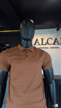 Camisa tipo polo camell
